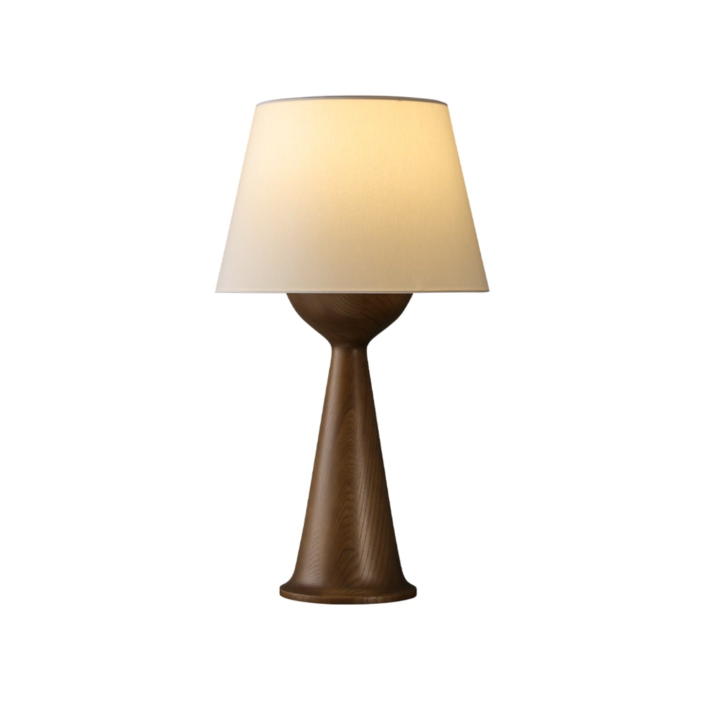 Hourglass Wood Table Lamp Dia 16.1″ x H 29.1″ / Dia 41cm x H 74cm / Walnut color / US Plug Table lamp