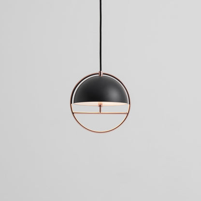 Huan Pendant Lamp Dia 7.8″ x H 8.8″ / Dia 20cm x H 22.6cm / Rose Gold + Black Pendant light
