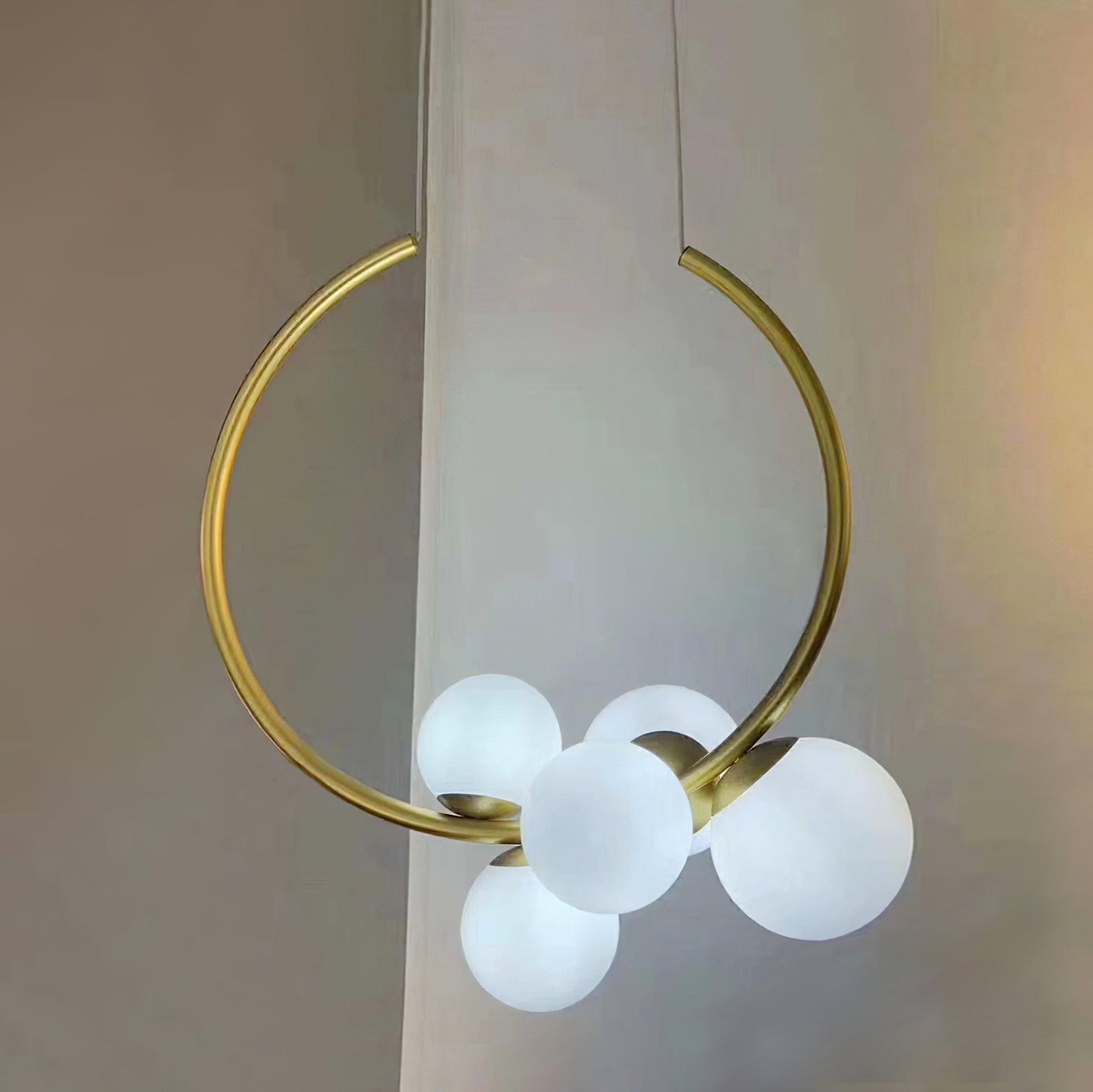 Glass Bubble Pendant Light Dia 18.9″ x H 20.9″ / Dia 48cm x H 53cm / Gold Pendant light