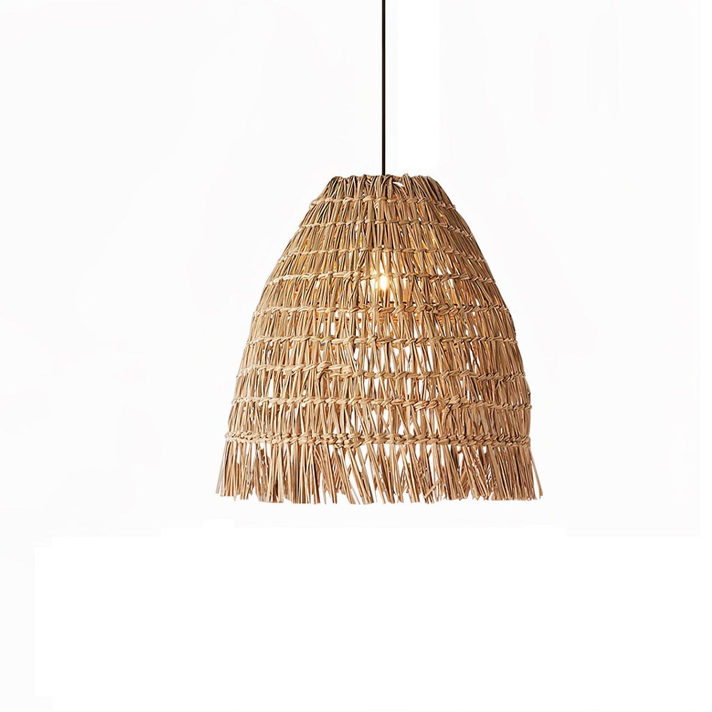 Hues Wicker Pendant Lamp Model G Dia 19.7″ x H 59″ / Dia 50cm x H 150cm / Dark nature rattan & Black Pendant light