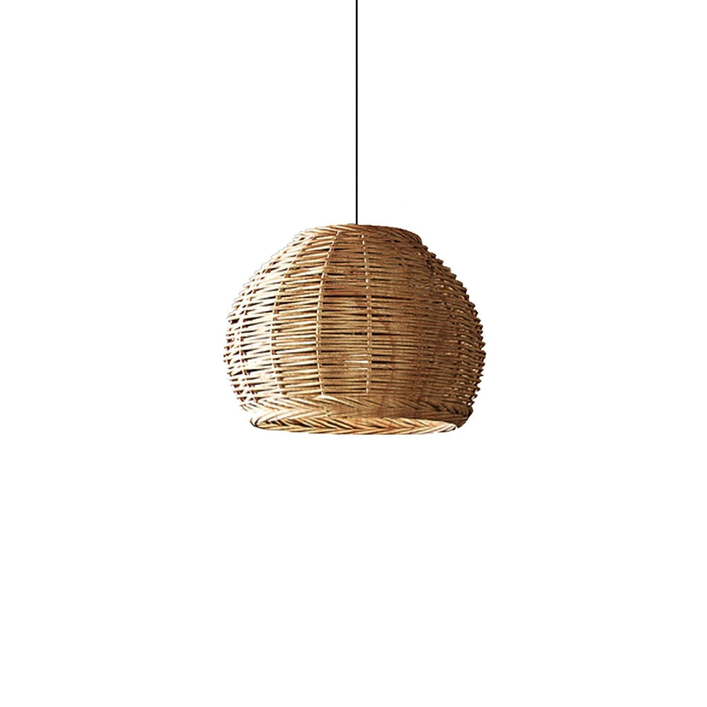 Hues Wicker Pendant Lamp Model C Dia 19.7″ x H 59″ / Dia 50cm x H 150cm / Dark nature rattan & Black Pendant light