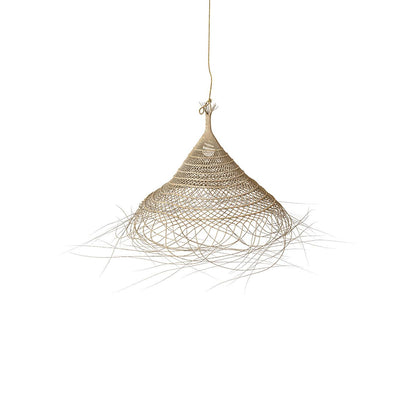 Hues Wicker Pendant Lamp Model E Dia 21.7″ x H 59″ / Dia 55cm x H 150cm / Dark nature rattan & Black Pendant light