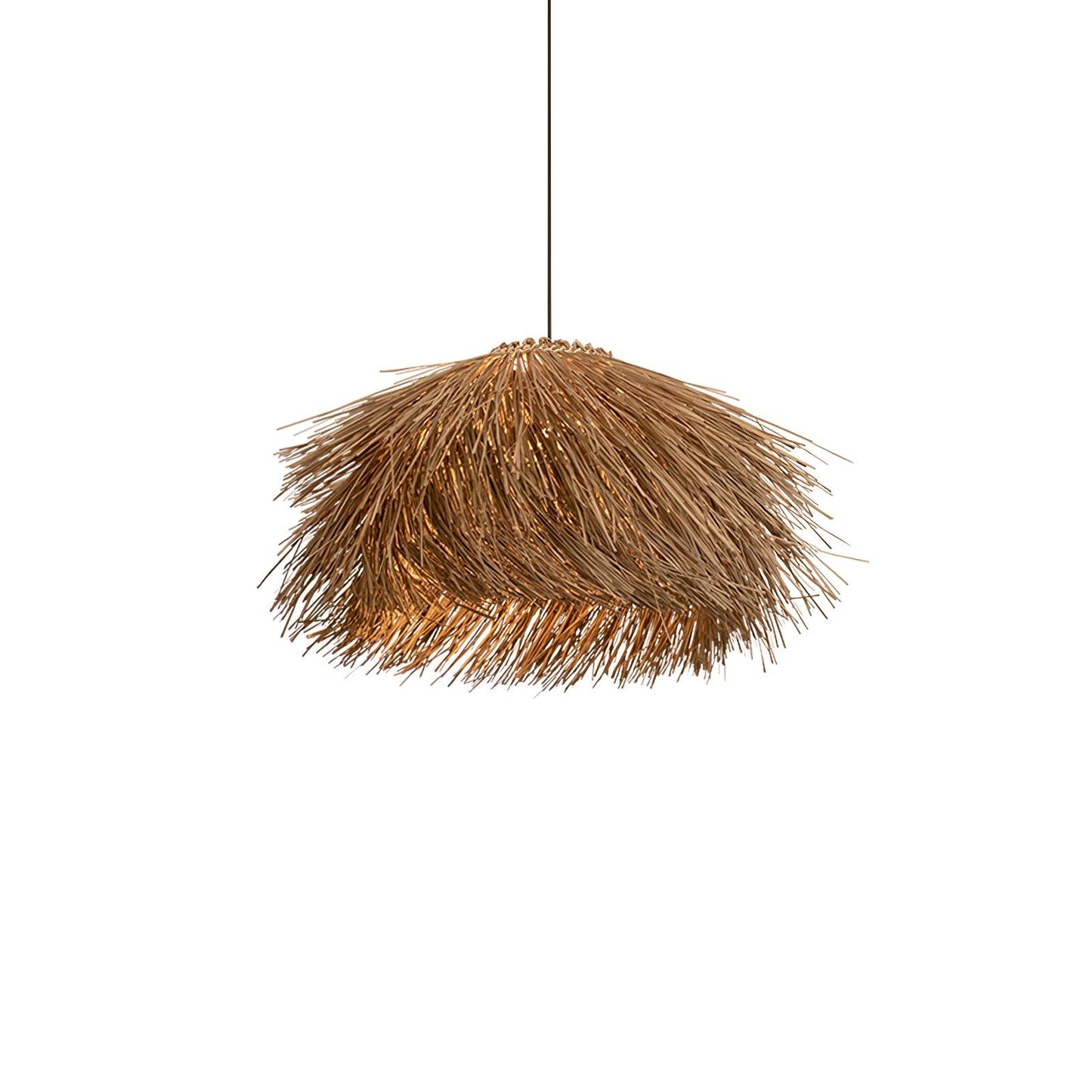 Hues Wicker Pendant Lamp Model D Dia 23.6″ x H 59″ / Dia 60cm x H 150cm / Dark nature rattan & Black Pendant light