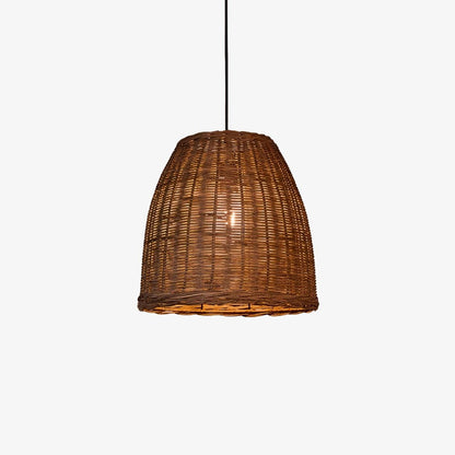 Hues Wicker Pendant Lamp Model B Dia 19.7″ x H 59″ / Dia 50cm x H 150cm / Dark nature rattan & Black Pendant light