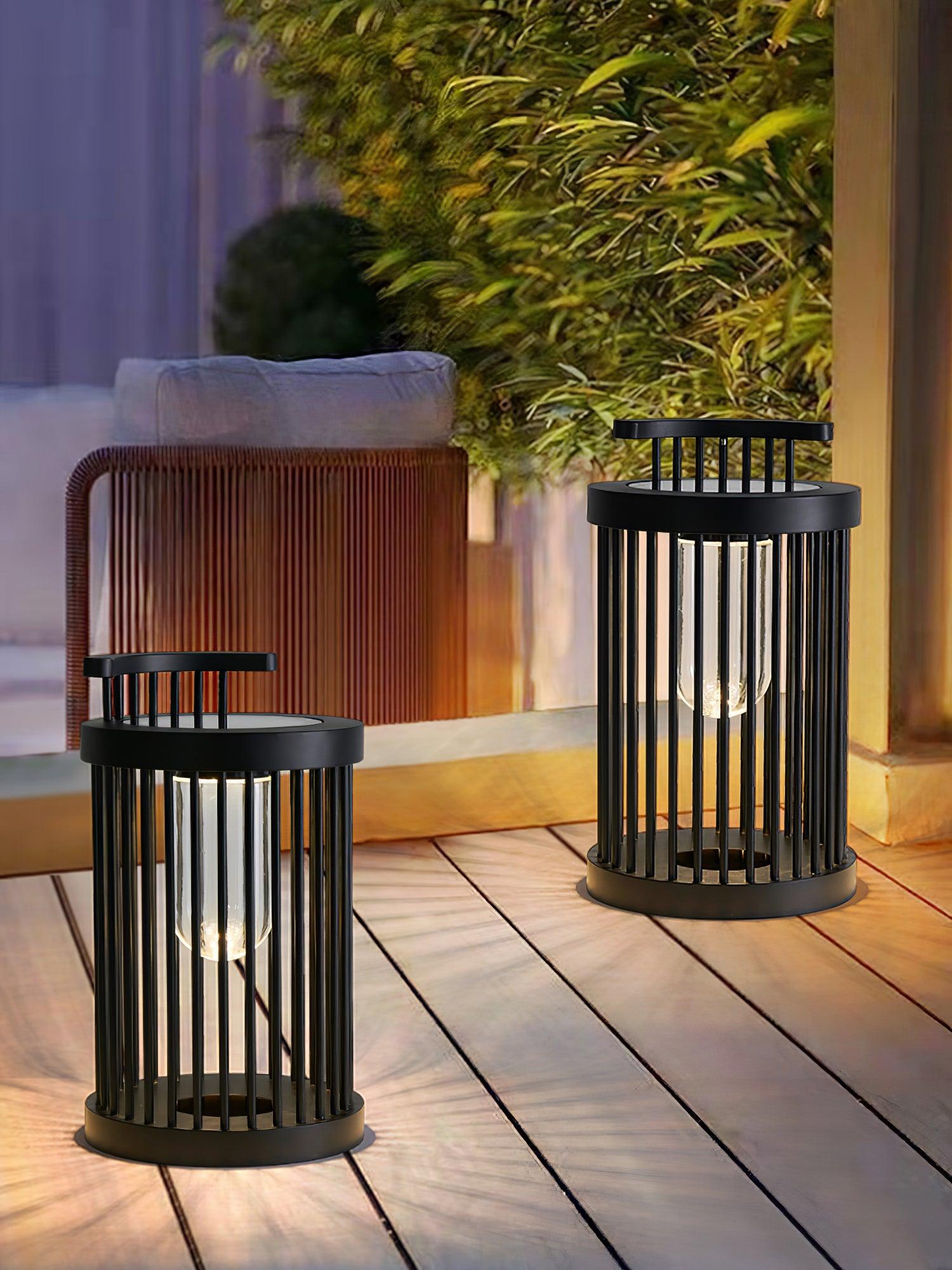 Hurricane Ruhlmann Outdoor Light Dia 11.8″ x H 20.5″ / Dia 30cm x H 52cm / Black / Solar power storage Table lamp
