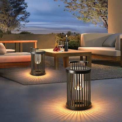 Hurricane Ruhlmann Outdoor Light Dia 11.8″ x H 20.5″ / Dia 30cm x H 52cm / Black / Solar power storage Table lamp