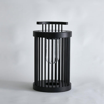 Hurricane Ruhlmann Outdoor Light Dia 11.8″ x H 20.5″ / Dia 30cm x H 52cm / Black / Solar power storage Table lamp