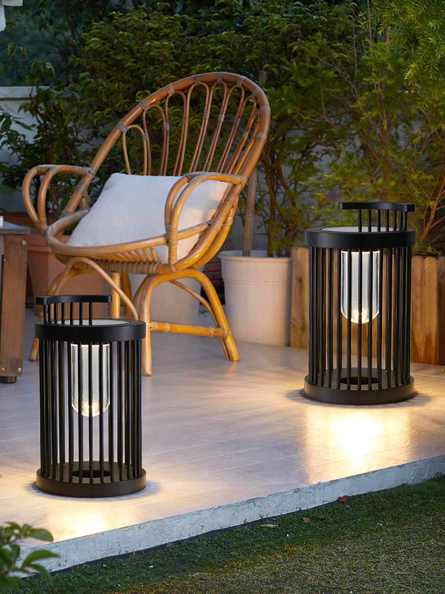 Hurricane Ruhlmann Outdoor Light Dia 11.8″ x H 20.5″ / Dia 30cm x H 52cm / Black / Solar power storage Table lamp