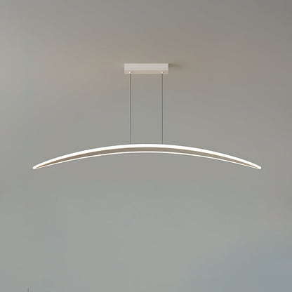 Hyperbola Pendant Light Model A: L 50″ x W 16.9″ x H 7.5″ / White / Three-Color Changing Light Pendant light