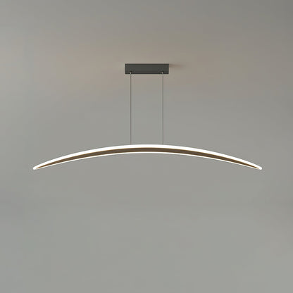 Hyperbola Pendant Light Model A: L 42.1″ x W 10.2″ x H 7.5″ / Black / Three-Color Changing Light Pendant light