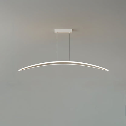 Hyperbola Pendant Light Model A: L 42.1″ x W 10.2″ x H 7.5″ / White / Three-Color Changing Light Pendant light