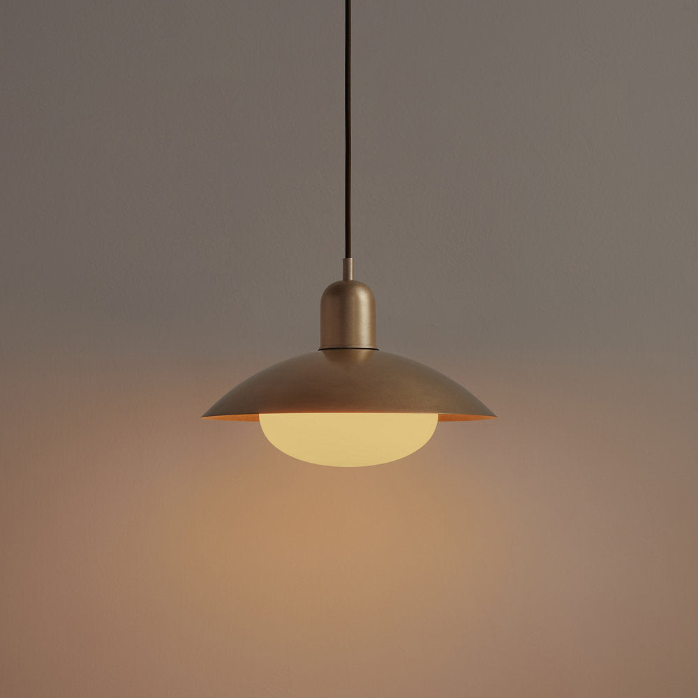 Brass Arundel Mushroom Pendant