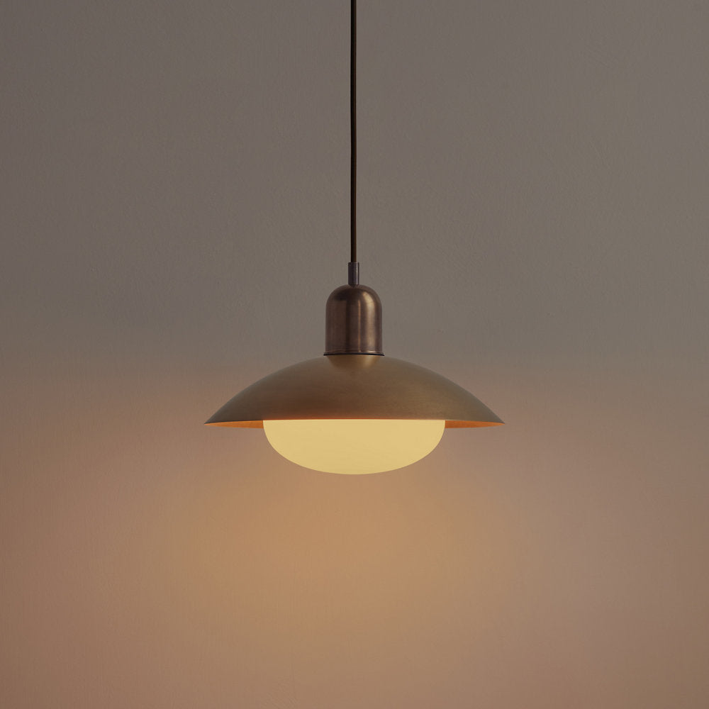 Brass Arundel Mushroom Pendant