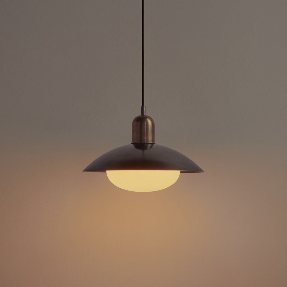 Brass Arundel Mushroom Pendant