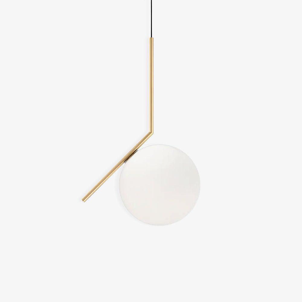 Equilibrium Pendant Light ? 7.8″ x H 18.9″ / Dia 20cm x H 48.2cm / Brass & White Pendant light