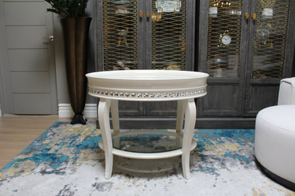 Marge Carson Crystal Side Table Floor Sample