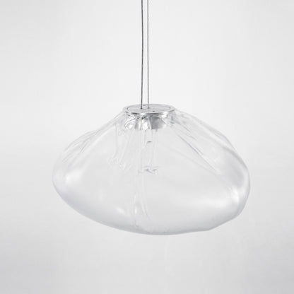 Blown Glass Random Pendant Light Dia 30cm x H 23cm / Transparent glass Pendant light