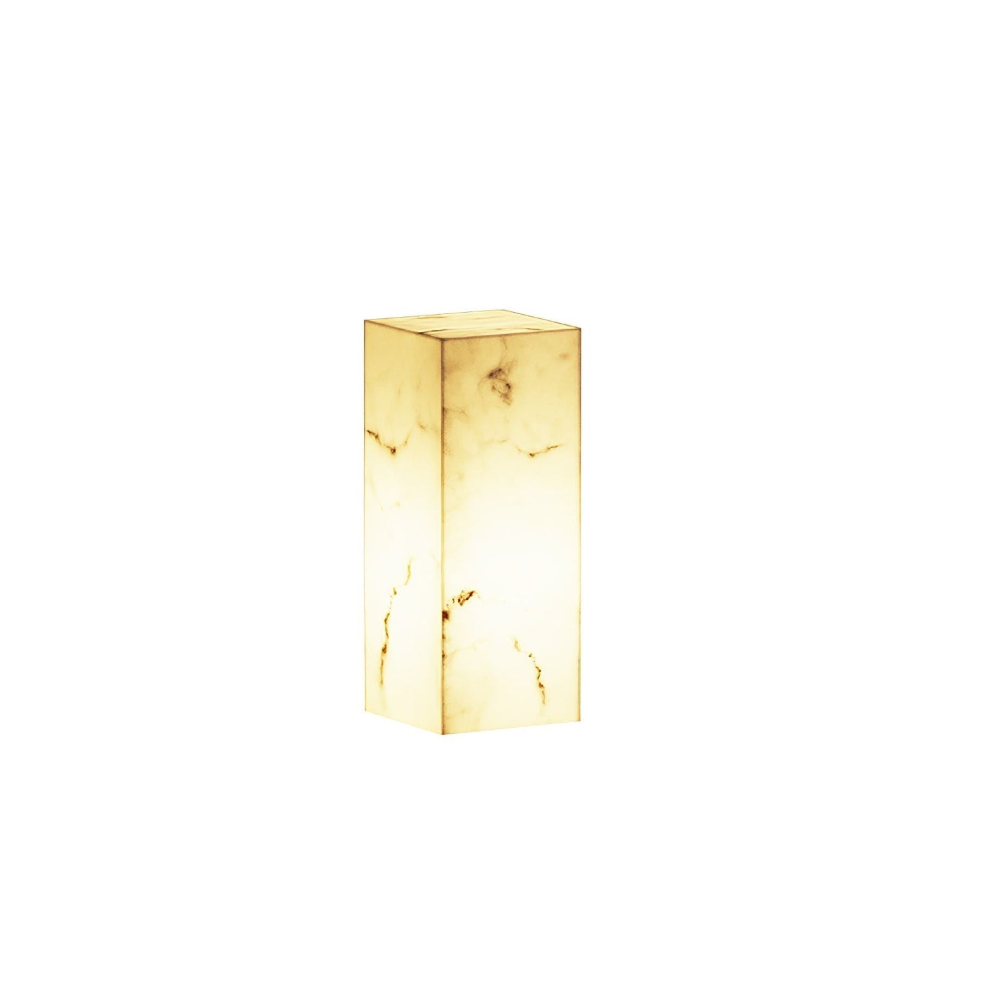 Imitation Marble Cube Outdoor Light L 7.9″ x W 7.9″ x H 19.7″ / Model A: Wired Version / Warm Light Outdoor Lighting