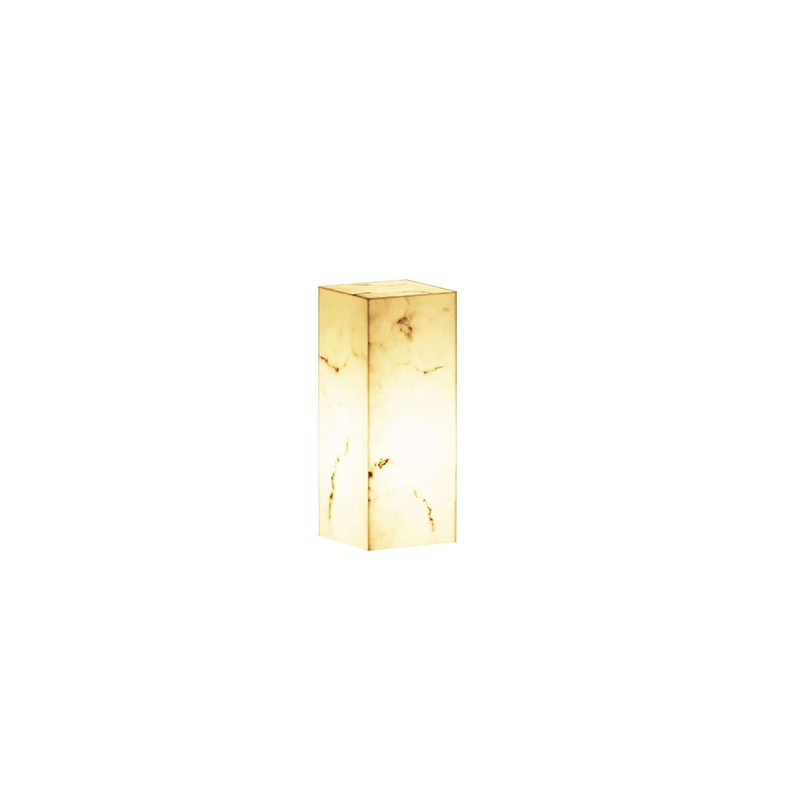 Imitation Marble Cube Outdoor Light L 5.9″ x W 5.9″ x H 14.2″ / Model A: Wired Version / Warm Light Outdoor Lighting