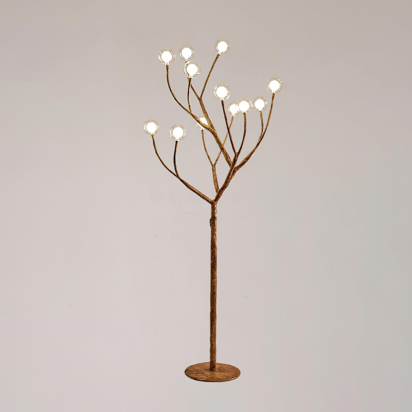 Imitation Wood Floor Lamp 12Heads Dia 25.6″ x H 68″ / Dia 65cm x H 165cm / Wood color / US Plug Floor lamp