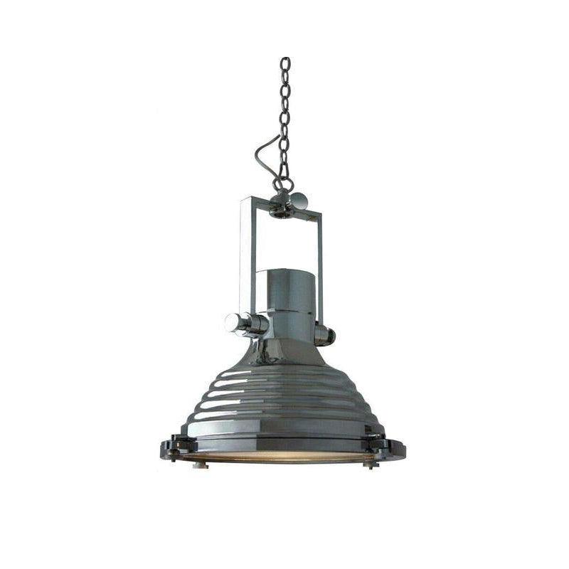 Industrial Country Metal pendant Light Dia 13.8″ x H 19.7″ / Dia 35cm x H 50cm / Chrome Pendant light