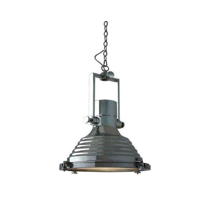 Industrial Country Metal pendant Light Dia 13.8″ x H 19.7″ / Dia 35cm x H 50cm / Chrome Pendant light