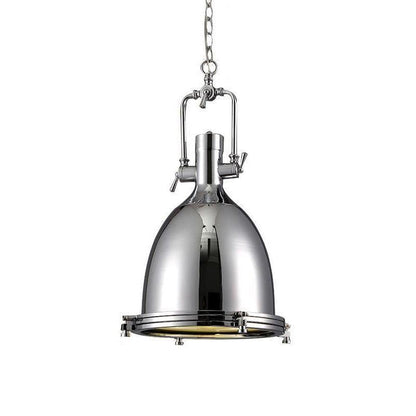 Industrial Country Metal pendant Light Dia 14.1″ x H 22″ / Dia 36cm x H 56cm / Chrome Pendant light