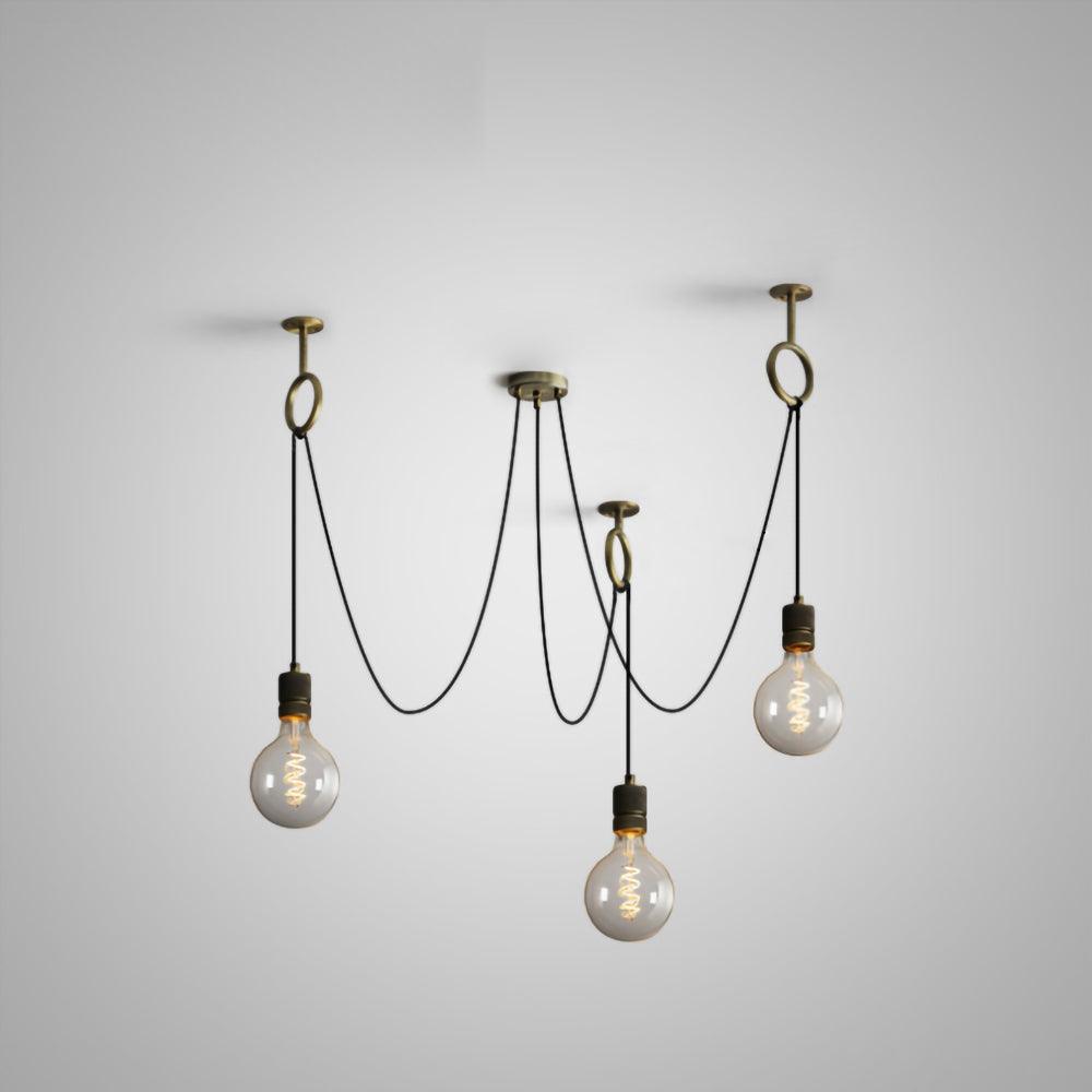 Industrial Spider Chandelier 3heads Dia12cm / ? 4.7″ / Copper Chandelier