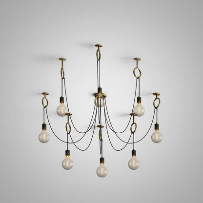 Industrial Spider Chandelier 8heads Dia15cm / ? 5.9″ / Copper Chandelier