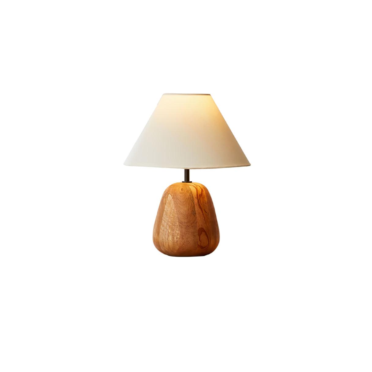 Irving Wood Table Lamp Dia 7.1″ x H 17.1″ / Dia 18cm x H 43.5cm / Nature wood & White / US Plug Table lamp