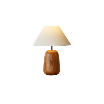 Irving Wood Table Lamp Dia 7.1″ x H 20.5″ / Dia 18cm x H 52cm / Nature wood & White / US Plug Table lamp