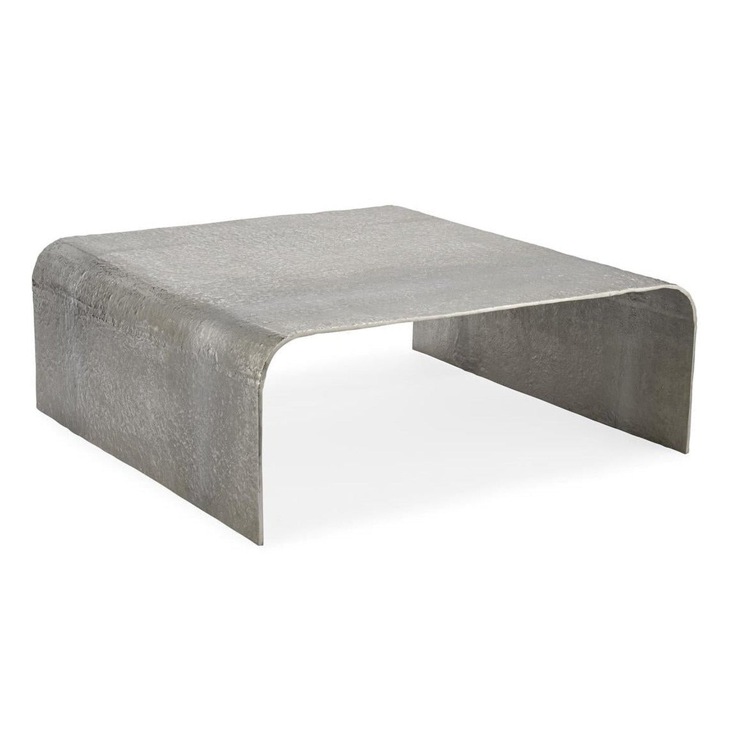 John Richard Cocktail Table In Textured Nickel