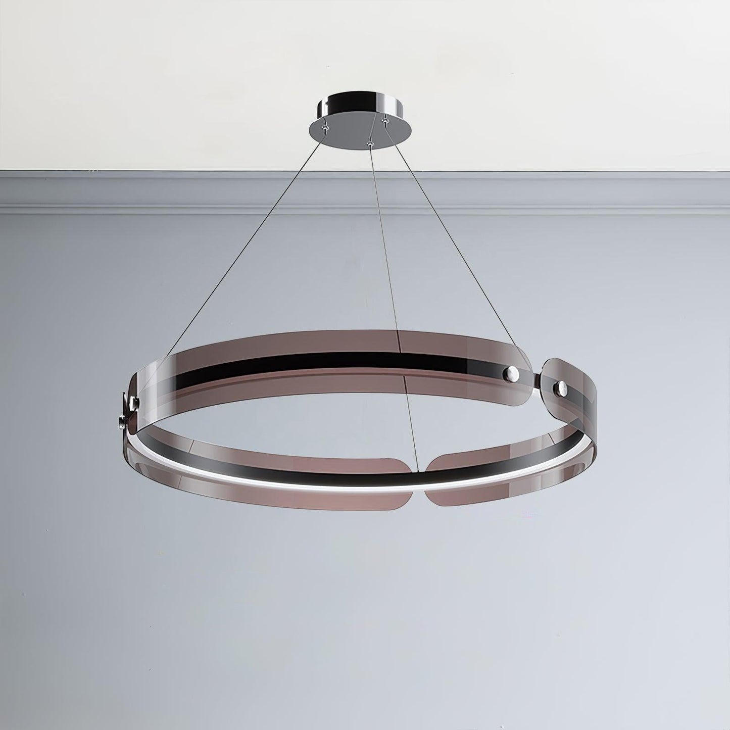 Javor LED Chandelier ? 23.6″ x H 59″ / Dia 60cm x H 150cm / Black + Coffee / Warm White Chandelier