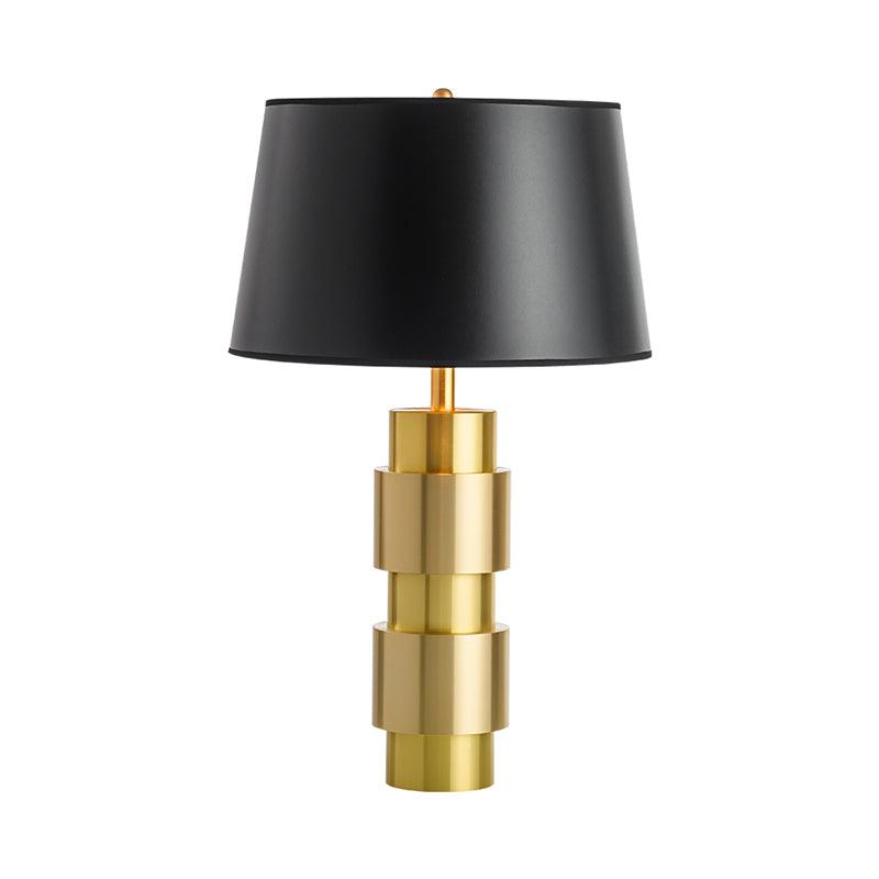 Jean Cylinder Table Lamp Dia 15″ x H 23.6″ / Dia 38cm x H 60cm / Gold + Black / US plug Table lamp
