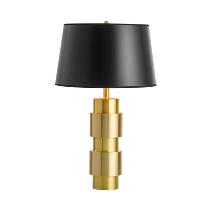 Jean Cylinder Table Lamp Dia 15″ x H 23.6″ / Dia 38cm x H 60cm / Gold + Black / US plug Table lamp