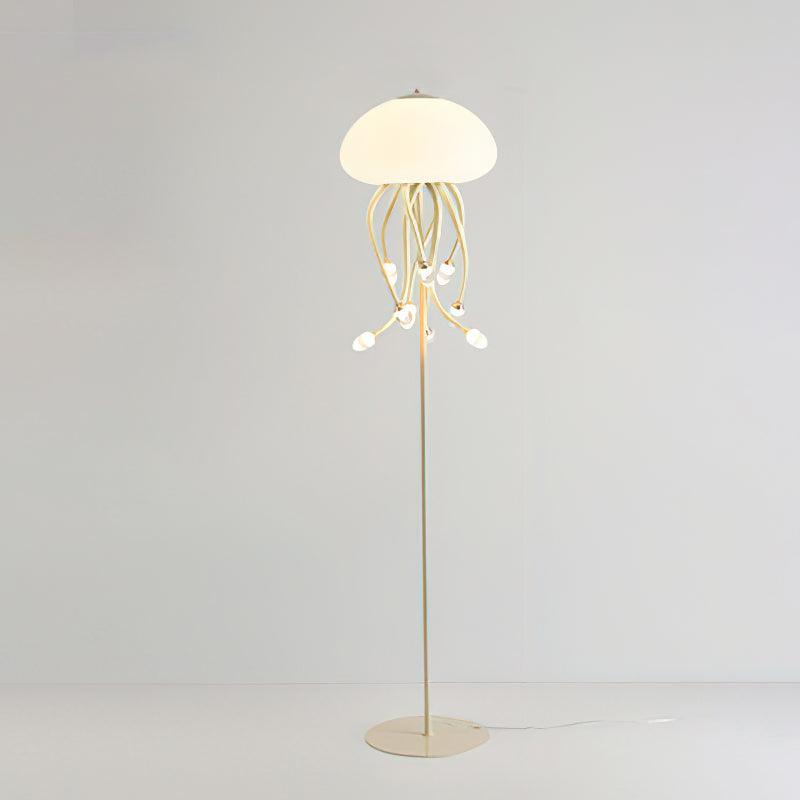 Jellyfish Floor Lamp 9 + 1 Heads Dia 15.7″ x H 65″ / Dia 40cm x H 165cm / Beige & Warm Light / US Plug Floor lamp