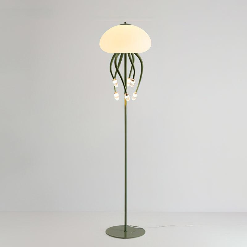 Jellyfish Floor Lamp 6 + 1 Heads Dia 15.7″ x H 65″ / Dia 40cm x H 165cm / Green & Warm Light / US Plug Floor lamp