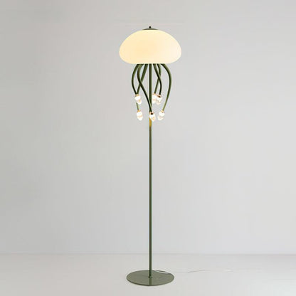 Jellyfish Floor Lamp 6 + 1 Heads Dia 15.7″ x H 65″ / Dia 40cm x H 165cm / Green & Warm Light / US Plug Floor lamp
