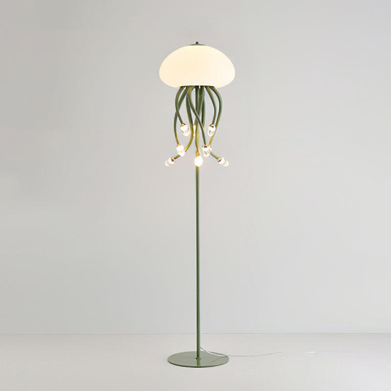 Jellyfish Floor Lamp 9 + 1 Heads Dia 15.7″ x H 65″ / Dia 40cm x H 165cm / Green & Warm Light / US Plug Floor lamp