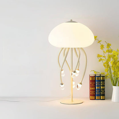Jellyfish Table Lamp 6 + 1 Heads Dia 15.7″ x H 27.6″ / Dia 40cm x H 70cm / Beige & Warm Light / US Plug Table lamp