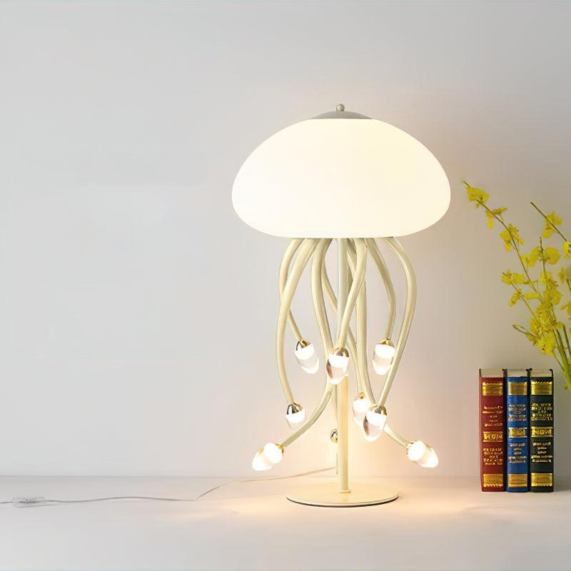 Jellyfish Table Lamp 9 + 1 Heads Dia 15.7″ x H 27.6″ / Dia 40cm x H 70cm / Beige & Warm Light / US Plug Table lamp