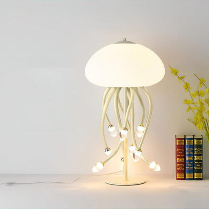 Jellyfish Table Lamp 9 + 1 Heads Dia 15.7″ x H 27.6″ / Dia 40cm x H 70cm / Beige & Warm Light / US Plug Table lamp
