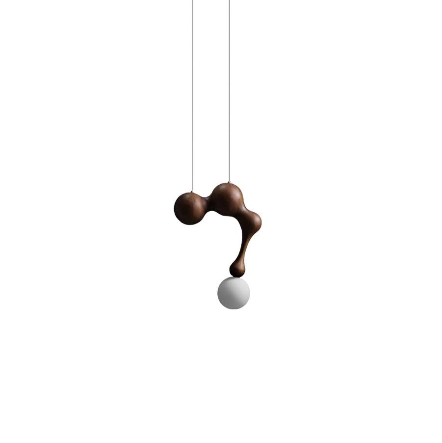 Jenna Wooden Pendant Lamp Model A Dia 11.4″ x H 15.3″ / Dia 29cm x H 39cm / Walnut Pendant light