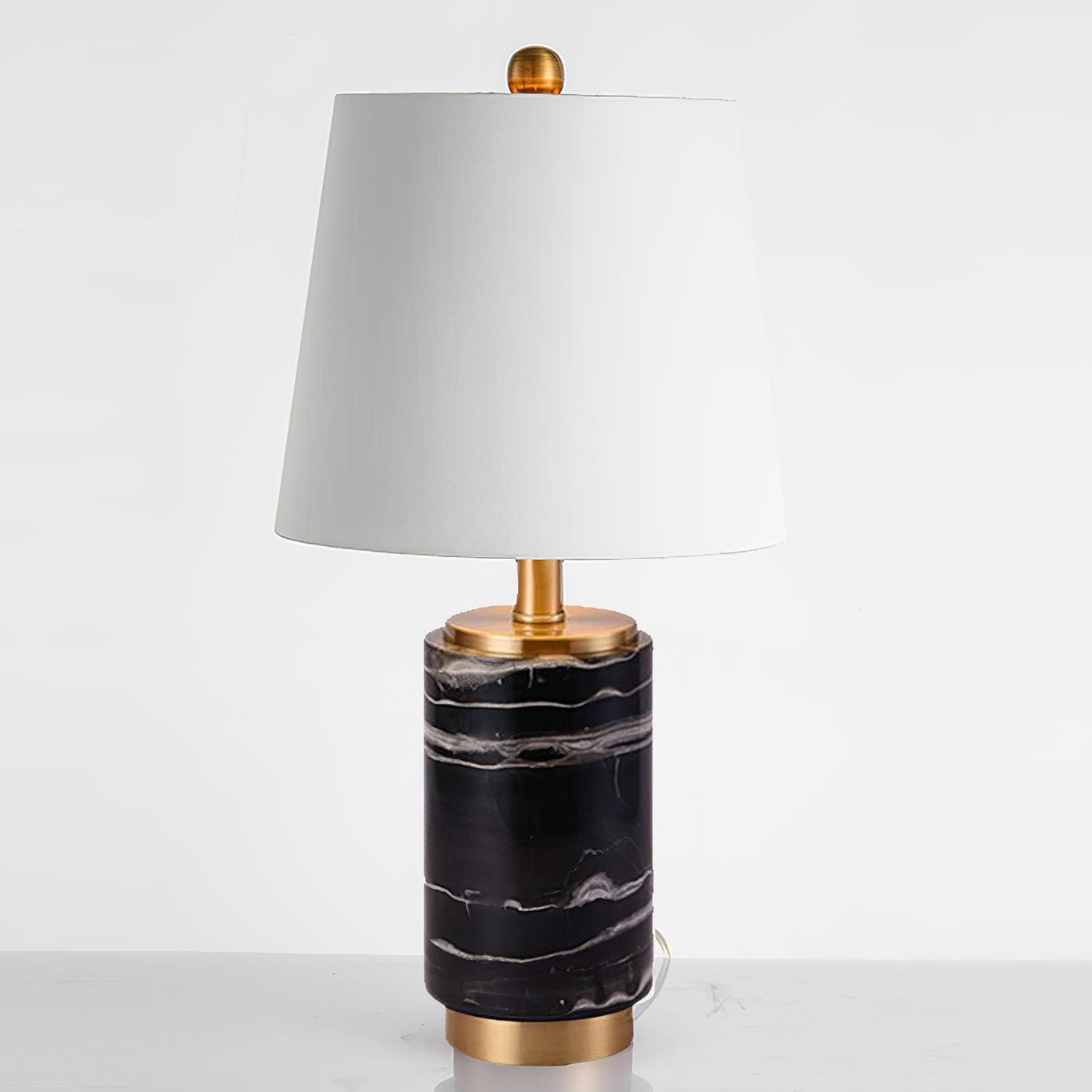 Joan Marble Table Lamp Dia 11″ x H 20.8″/ Dia 28cm x H 53cm / Black Marble / US plug Table lamp