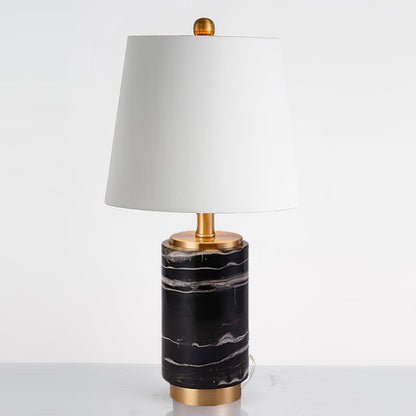 Joan Marble Table Lamp Dia 11″ x H 20.8″/ Dia 28cm x H 53cm / Black Marble / US plug Table lamp