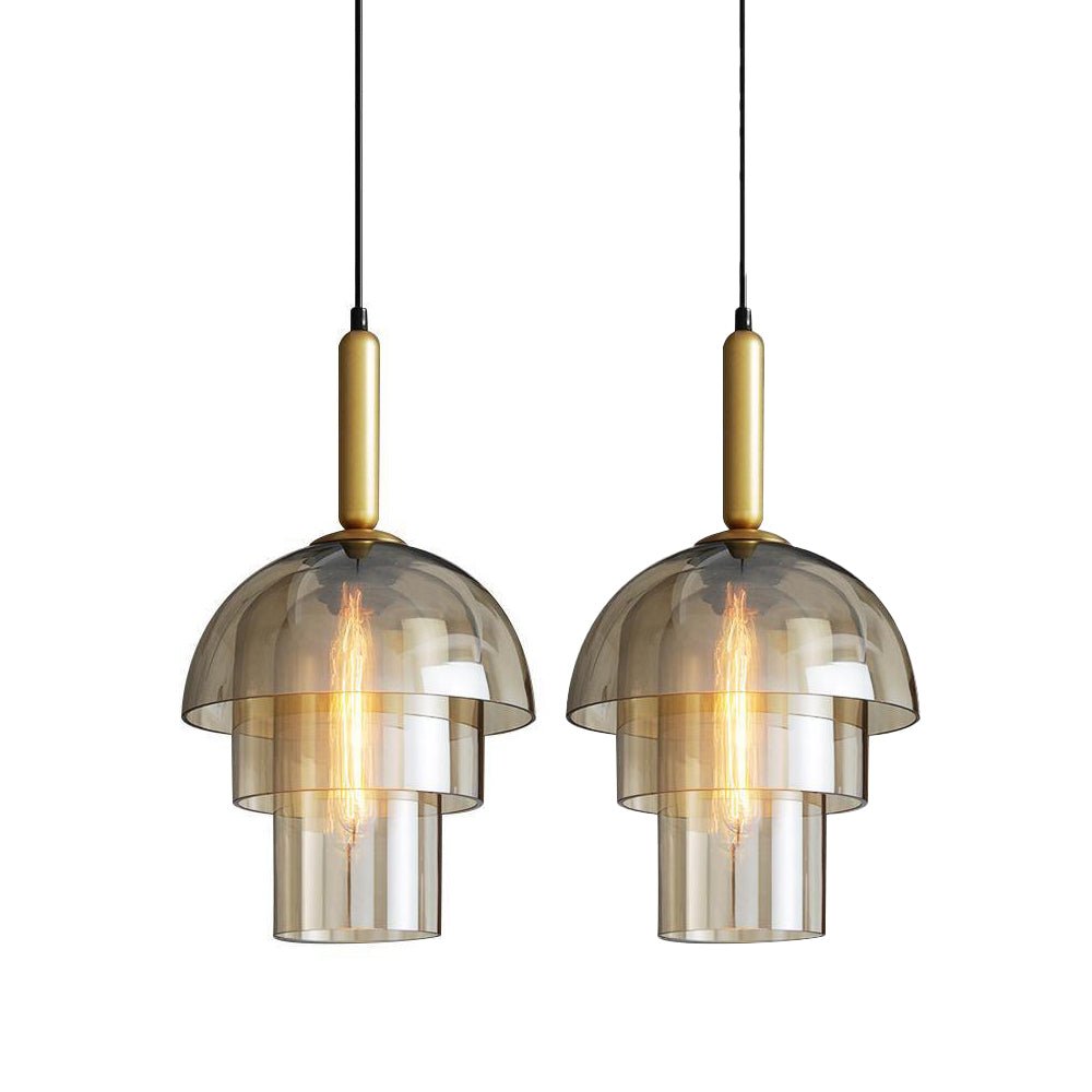 Jolly Pendant Lamp Model B 2 heads: Dia 11.8″ x H 13″ / Cognac Pendant light