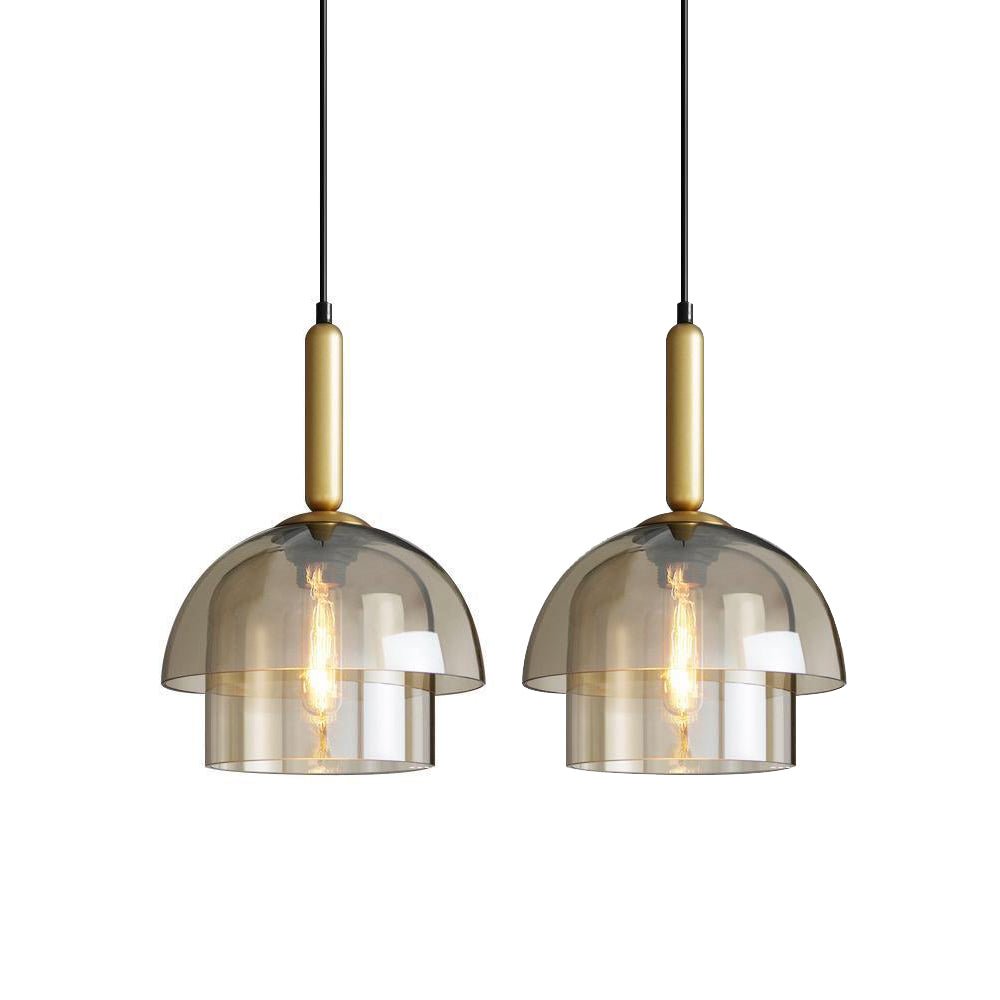 Jolly Pendant Lamp Model A 2 heads: Dia 11.8″ x H 13″ / Cognac Pendant light