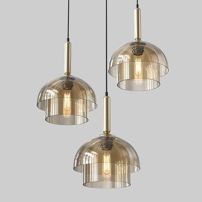 Jolly Pendant Lamp Model A 3 heads: Dia 11.8″ x H 17″ / Cognac Pendant light