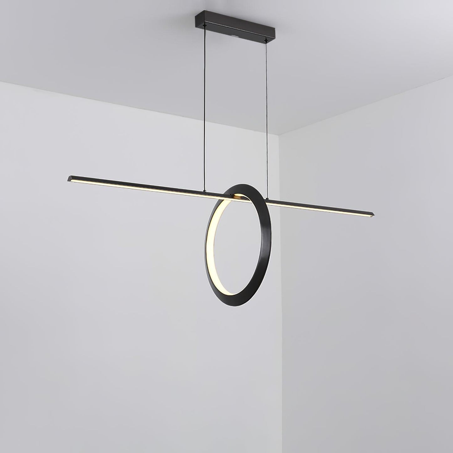 Jonathan LED Pendant Light L 47.2″ x H 15.7″ / L 120cm x H 40cm / Black & White / Warm White Pendant light