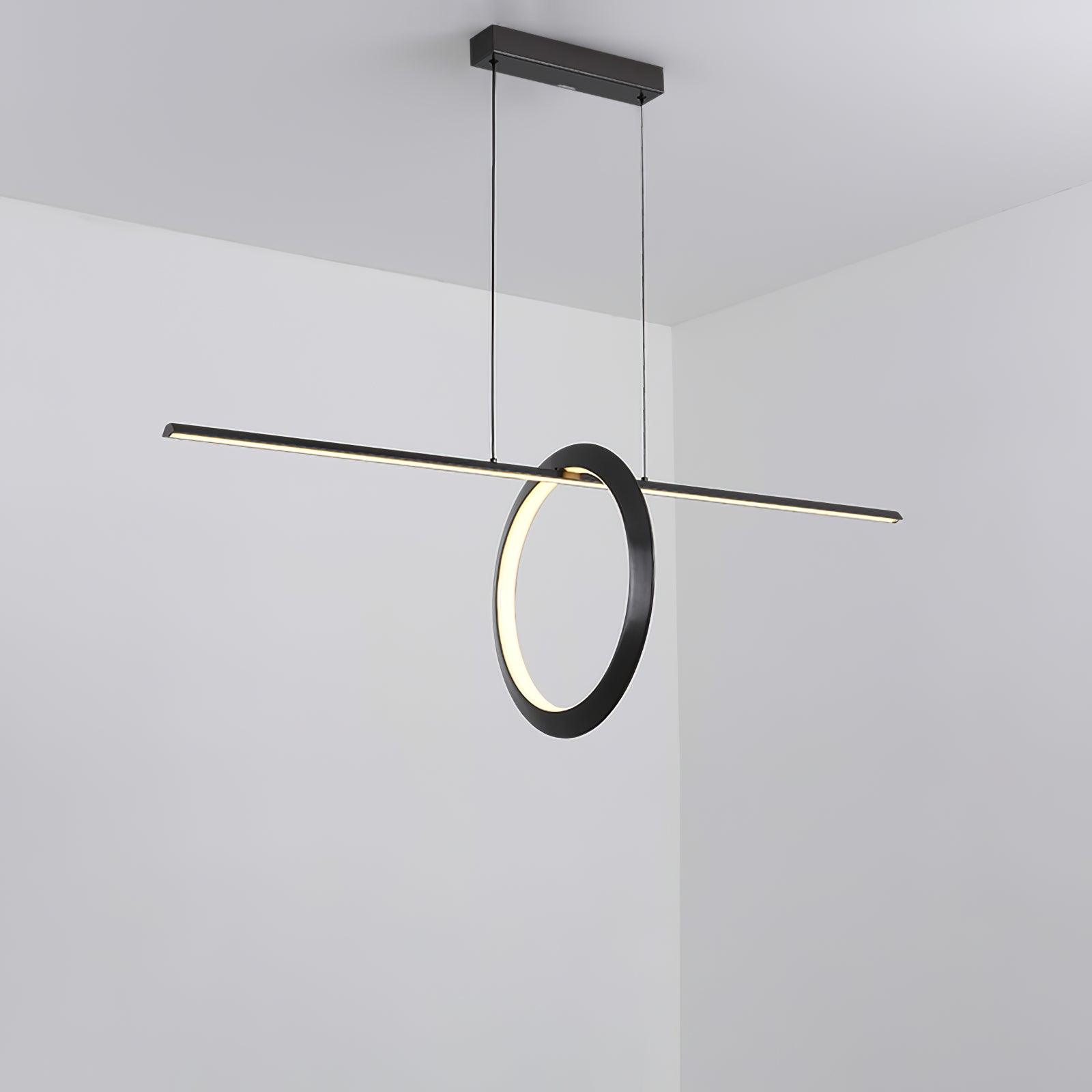 Jonathan LED Pendant Light L 47.2″ x H 15.7″ / L 120cm x H 40cm / Black & White / Warm White Pendant light